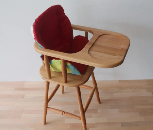 MMS AHŞAP NATUREL AHŞAP MAMA SANDALYESİ