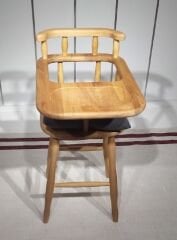 MMS AHŞAP NATUREL AHŞAP MAMA SANDALYESİ