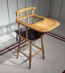 MMS AHŞAP NATUREL AHŞAP MAMA SANDALYESİ