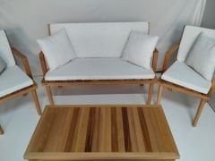 MMS AHŞAP SARAY BALKON VE BAHÇE SIRT MİNDERLİ TAKIM