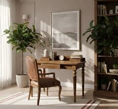 MMS AHŞAP  CEVİZ RENK AHŞAP ÇALIŞMA MASASI