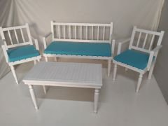 MMS AHŞAP SARAY BEYAZ BALKON VE BAHÇE TAKIMI