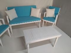 MMS AHŞAP SARAY BEYAZ BALKON VE BAHÇE TAKIMI