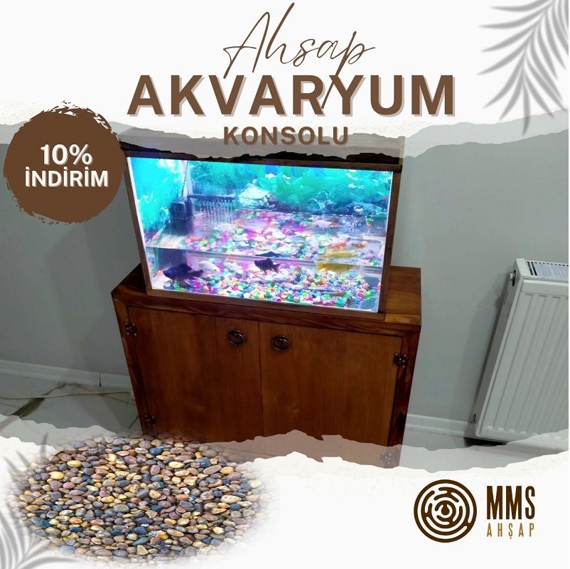 MMS AHŞAP AHŞAP AKVARYUM KONSOLU