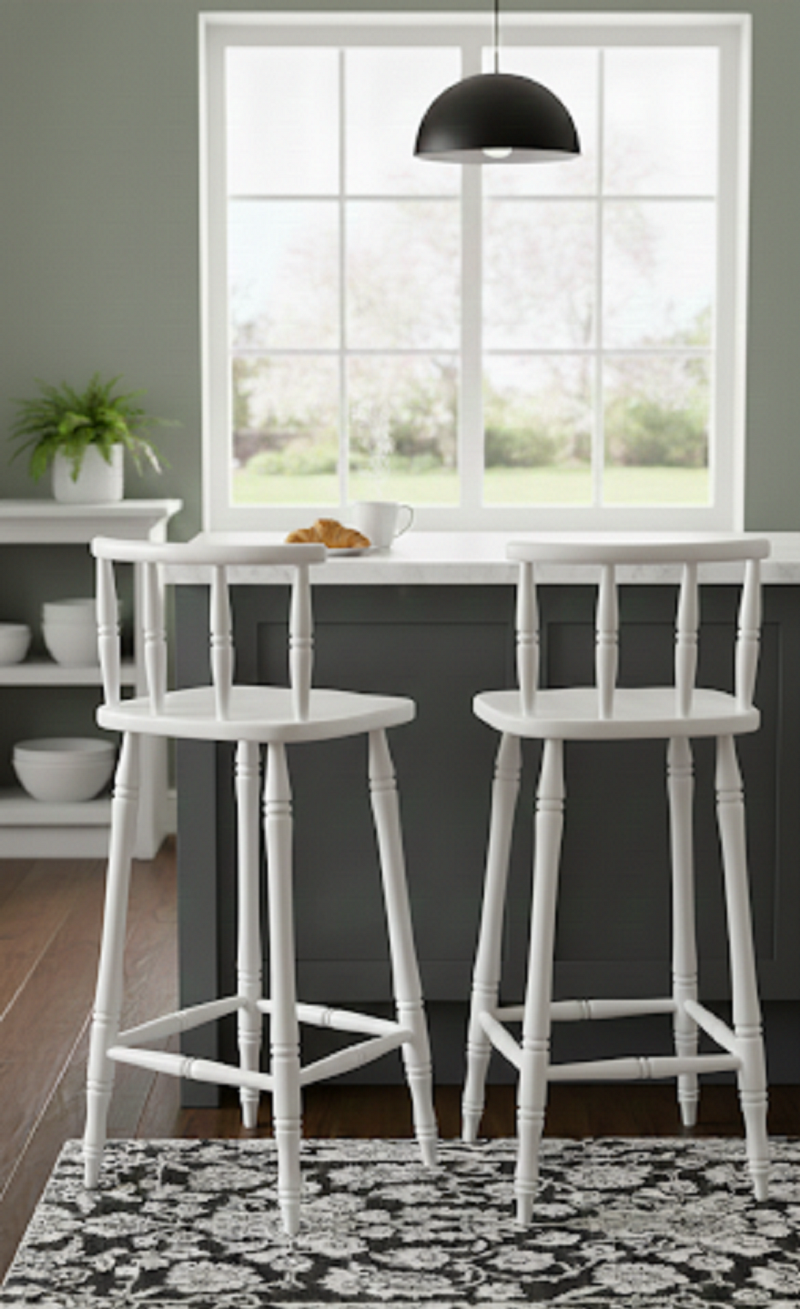 MMS AHŞAP BEYAZ ADA MUTFAK VE BAR SANDALYESİ
