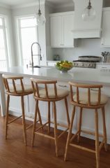 MMS AHŞAP CEVİZ ADA MUTFAK VE BAR SANDALYESİ