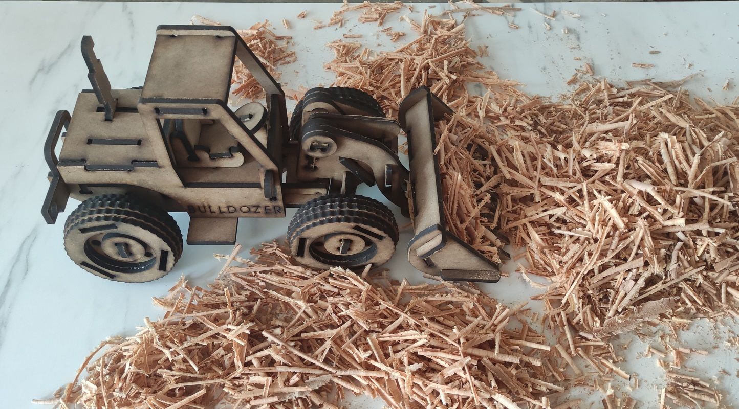 MMS AHŞAP MAKET BÜYÜK BULDOZER